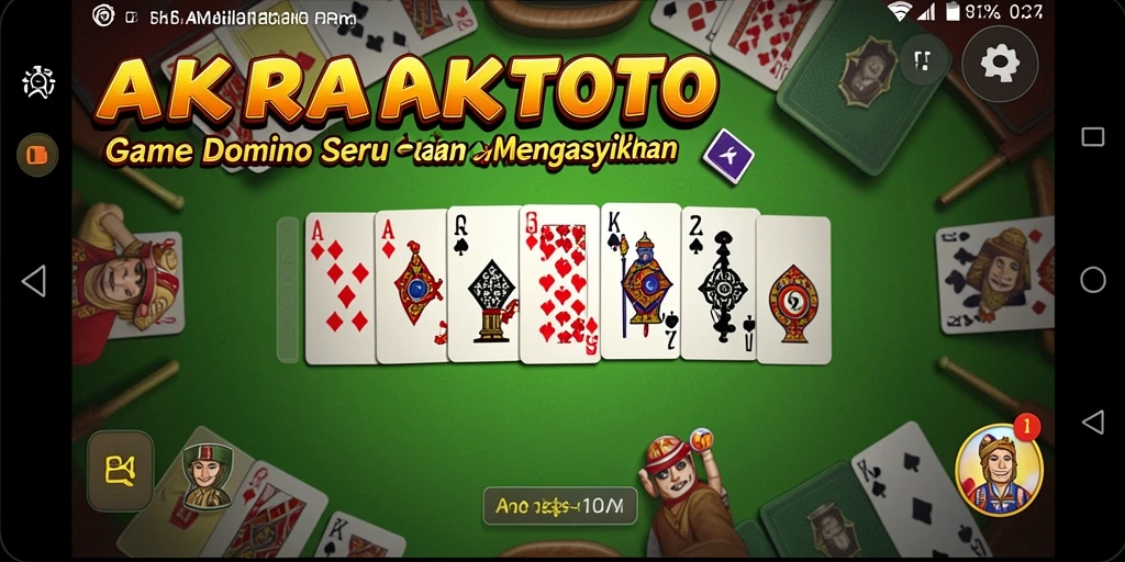 Tampilan gameplay AKARTOTO yang seru dan mengasyikkan.