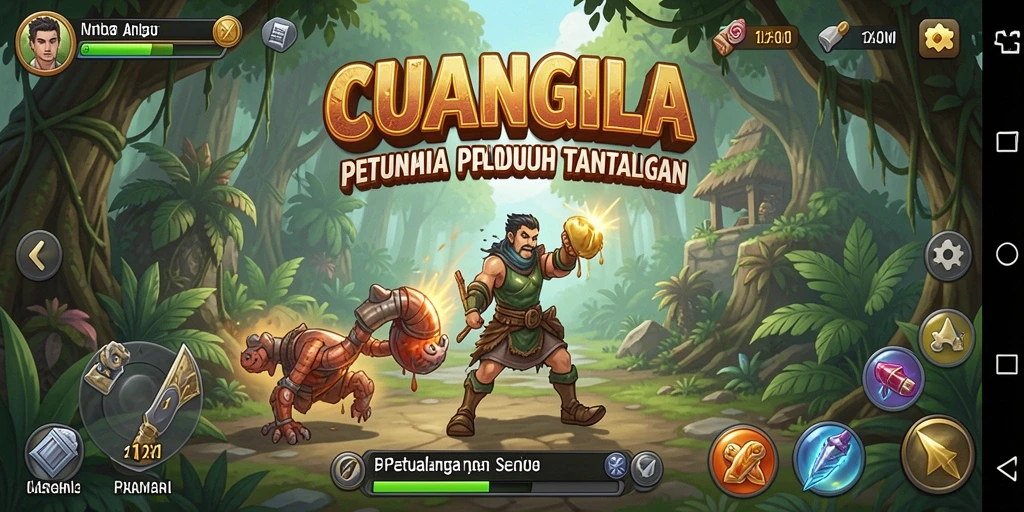 Screenshot utama CUANGILA menampilkan gameplay petualangan yang mendebarkan.
