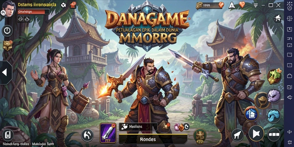 Tampilan gameplay menarik DANAGAME dalam suasana MMORPG.