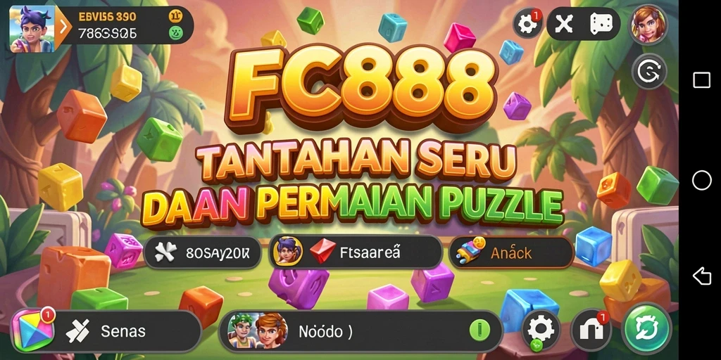 Tampilan gameplay menantang dari FC888 dengan level puzzle menarik.