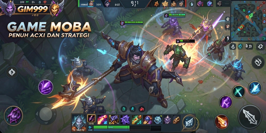 Gameplay GIM999 yang penuh aksi dan strategi.