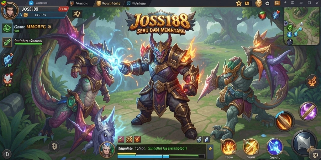 Tampilan gameplay utama JOSS188 yang penuh aksi dan petualangan