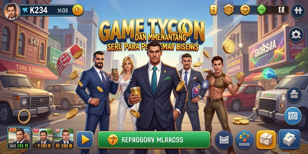 Gameplay menantang di K234 dengan berbagai skenario bisnis.