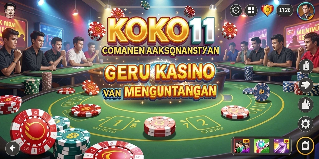 Screenshot KOKO11 menunjukkan gameplay kasino yang seru dan memukau.