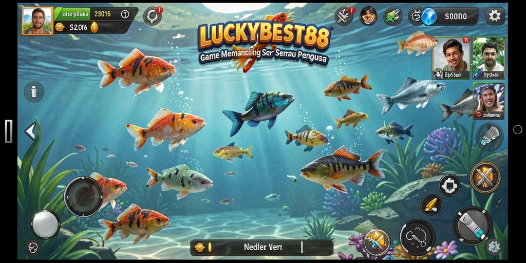 Tampilan menarik dari permainan memancing LUCKYBEST88 yang penuh aksi.