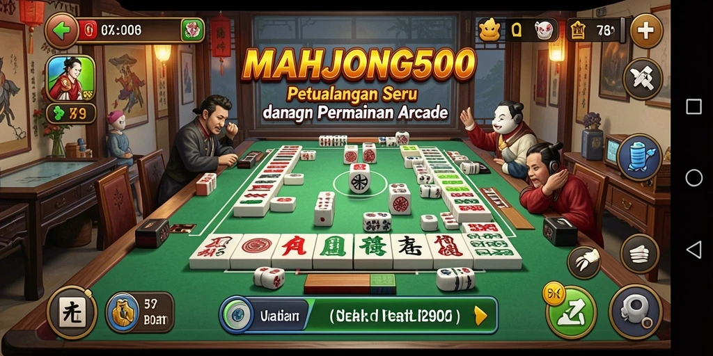 Screenshot menampilkan gameplay seru dari MAHJONG500 dengan tantangan menarik.