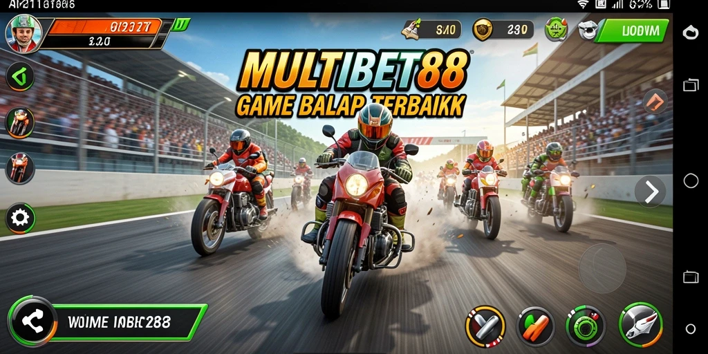 Tampilan menegangkan dari gameplay balapan MULTIBET88.