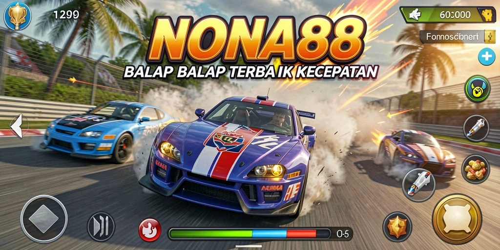 Tampilan gameplay balap seru di NONA88