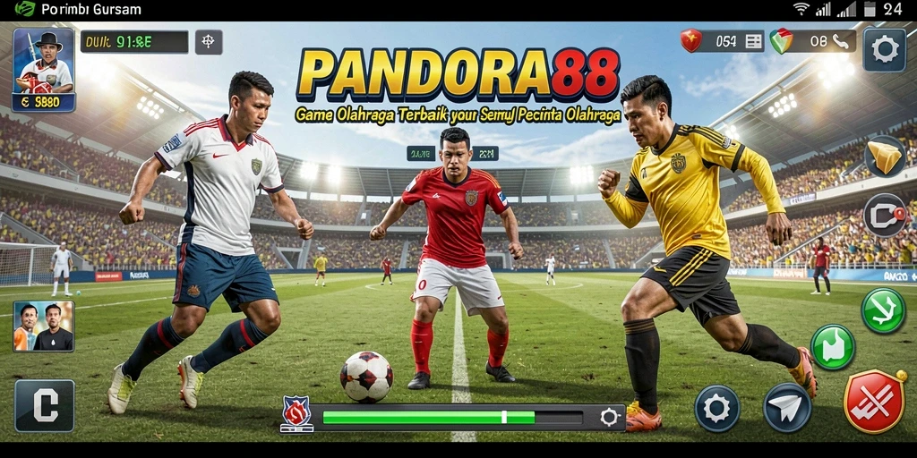 Screenshot PANDORA88 menampilkan aksi seru dalam gameplay olahraga.