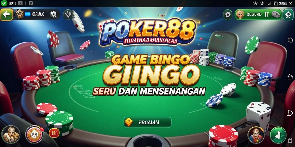 Tampilan gameplay Bingo yang menarik di POKER88.