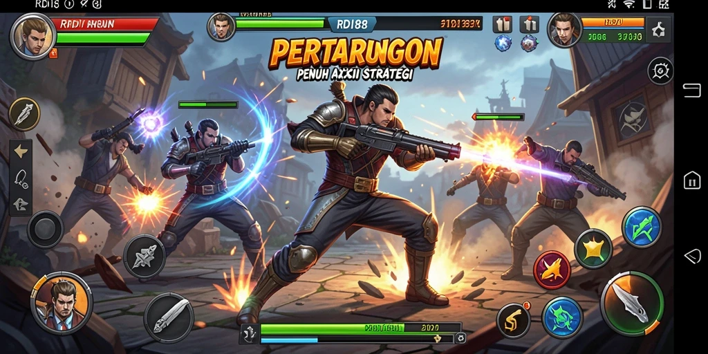 Gameplay RDI88 menampilkan pertarungan yang epik dan mendebarkan.