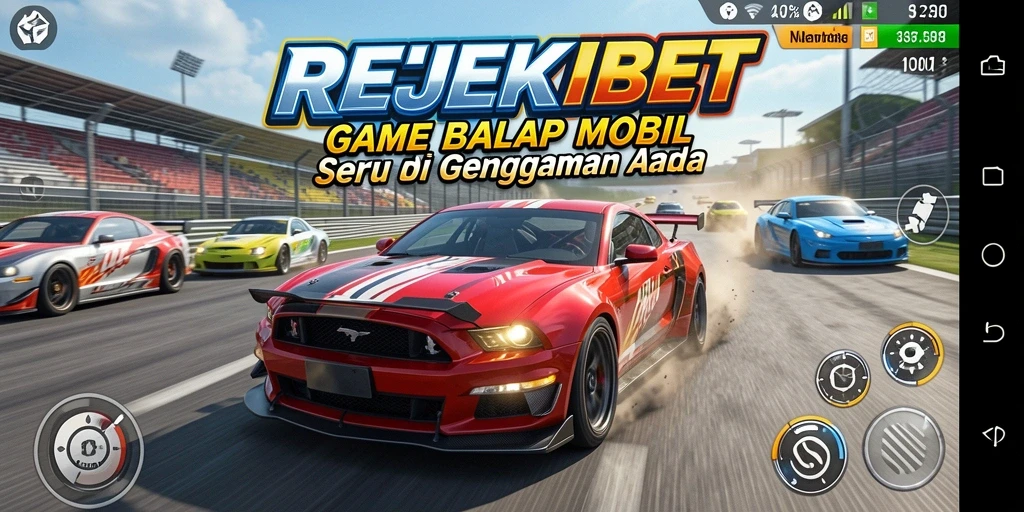 Tampilan menarik dari gameplay balap mobil di REJEKIBET.