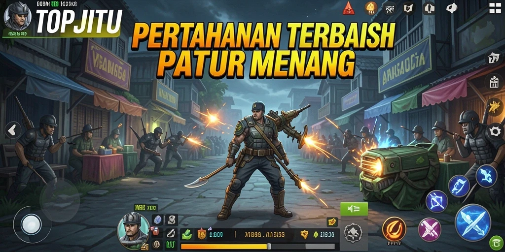 Gameplay seru dalam game Tower Defense TOPJITU.