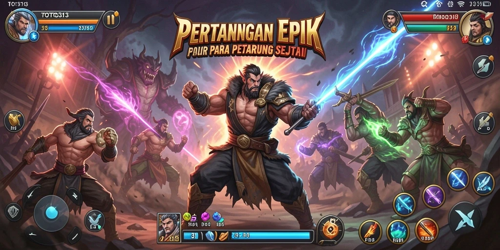 Tampilan utama TOTO313 dengan aksi pertarungan mendebarkan.