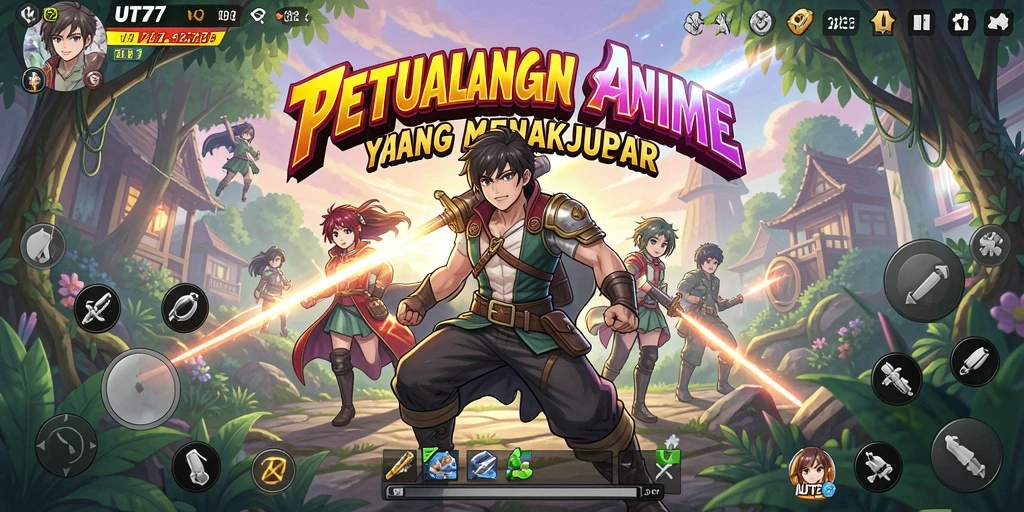 Tampilan menakjubkan dari gameplay Anime UT77.
