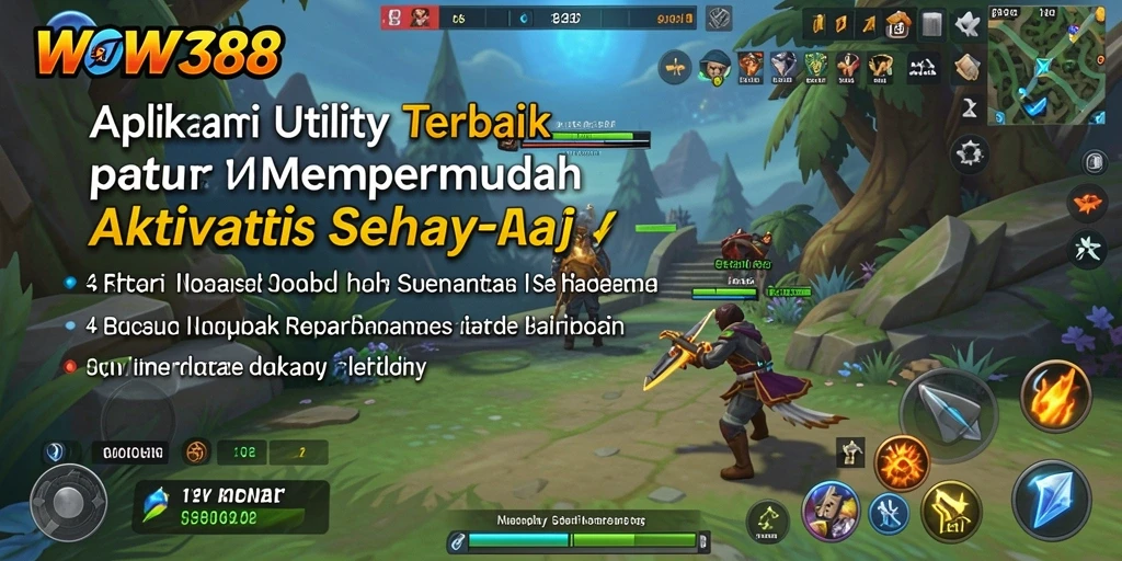 Tampilan utama WOW388 yang menggambarkan fitur-fitur Utility.